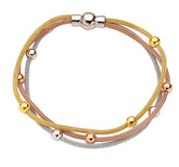 Tree Colour Stylish 925 Sterling Silver Mash Bracelet with Magnetic Lock